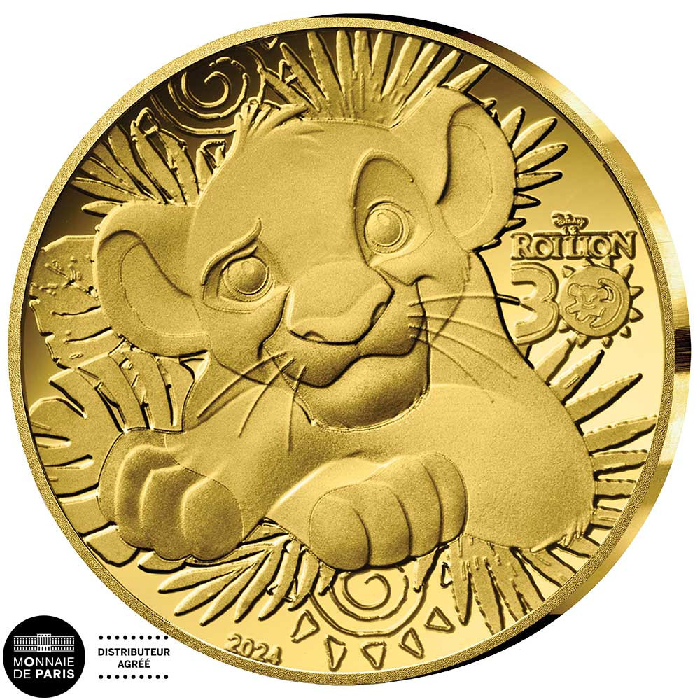 5 Euro Or France BE 2024 - Le Roi Lion
