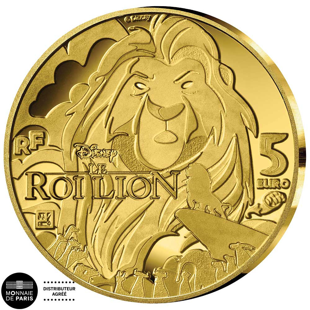 5 Euro Or France BE 2024 Le Roi Lion Trésor du Patrimoine