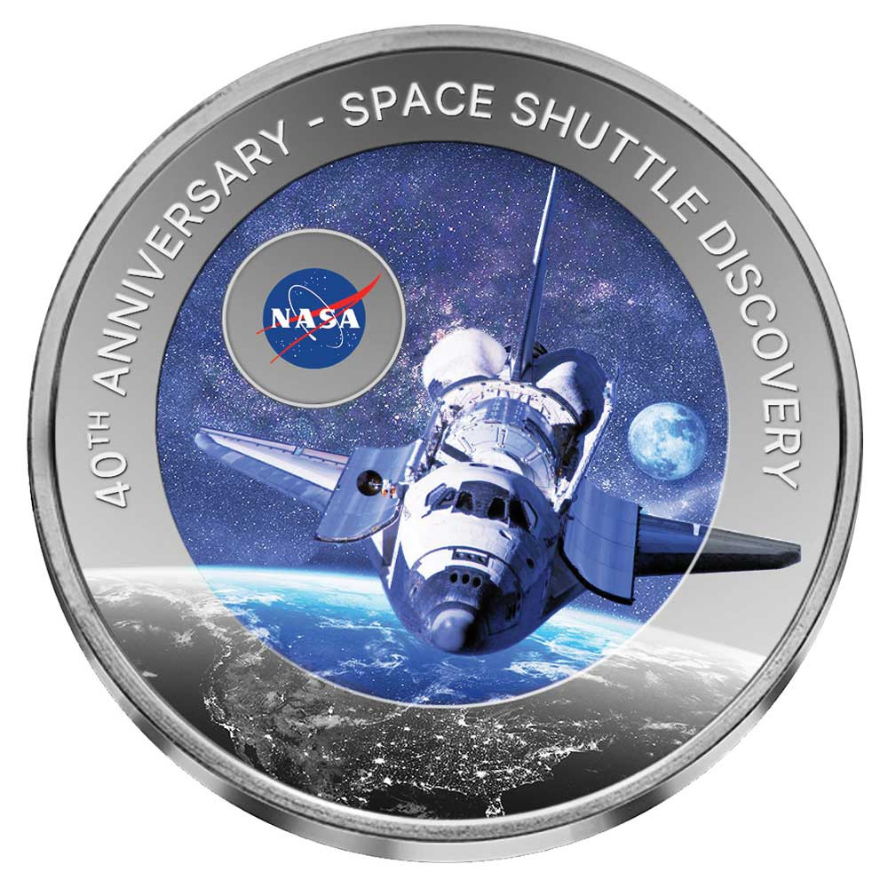 2 Cedis Titane BU 2024 colorisée - 40 ans de la première mise en orbite  de la navette spatiale Discovery
