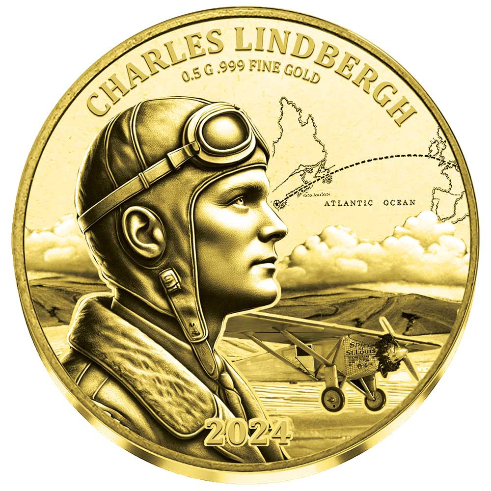 100 Francs CFA Or 2024 - Charles Lindbergh