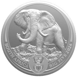 5 Rands Argent BU 2024 Big Five - Éléphant