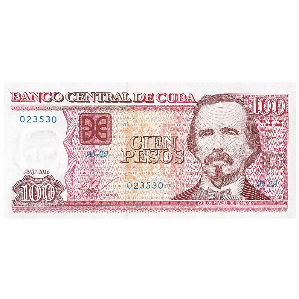 100 Pesos Cuba 2016 - Carlos Manuel de Céspedes