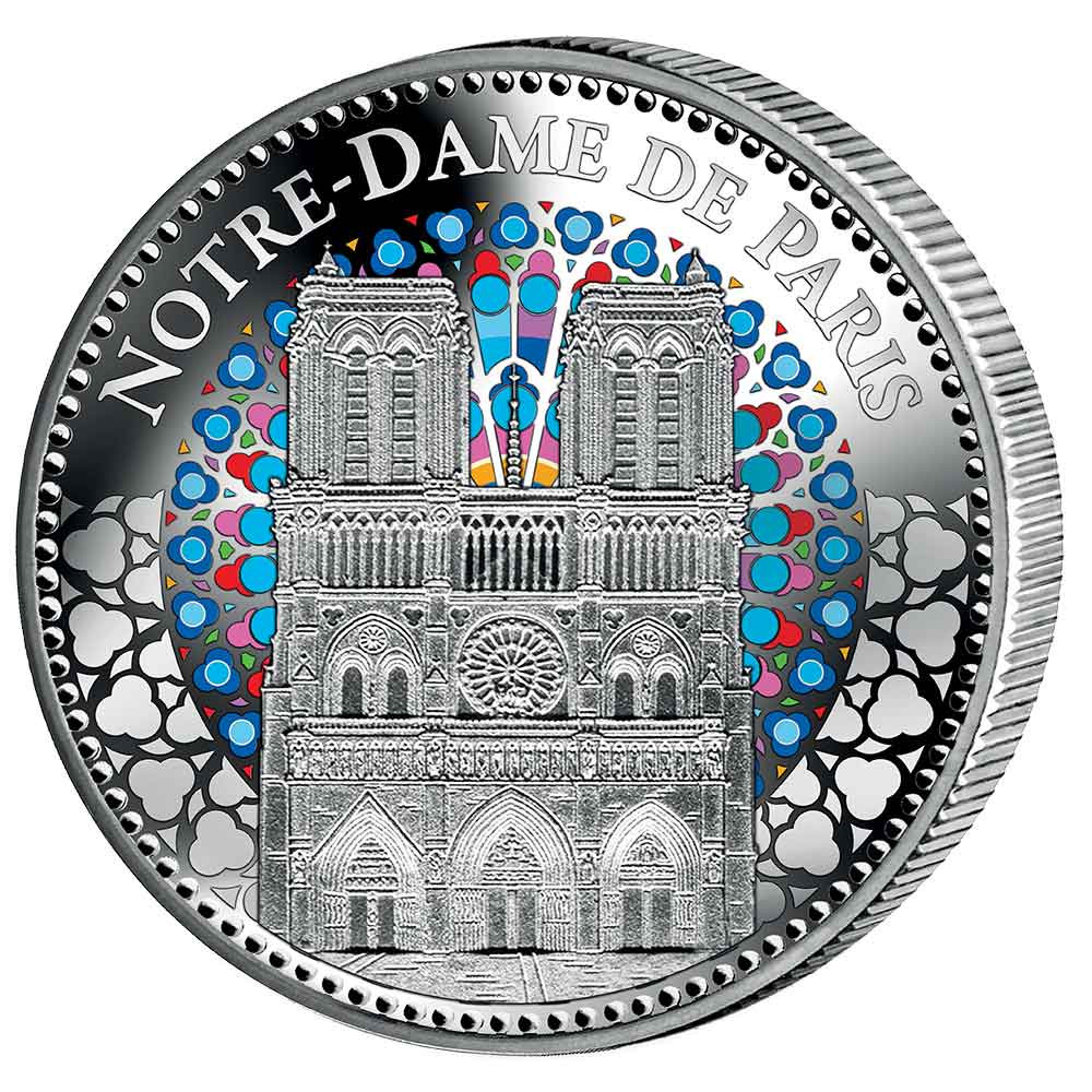 Pièce de collection Notre-Dame de Paris colorisée