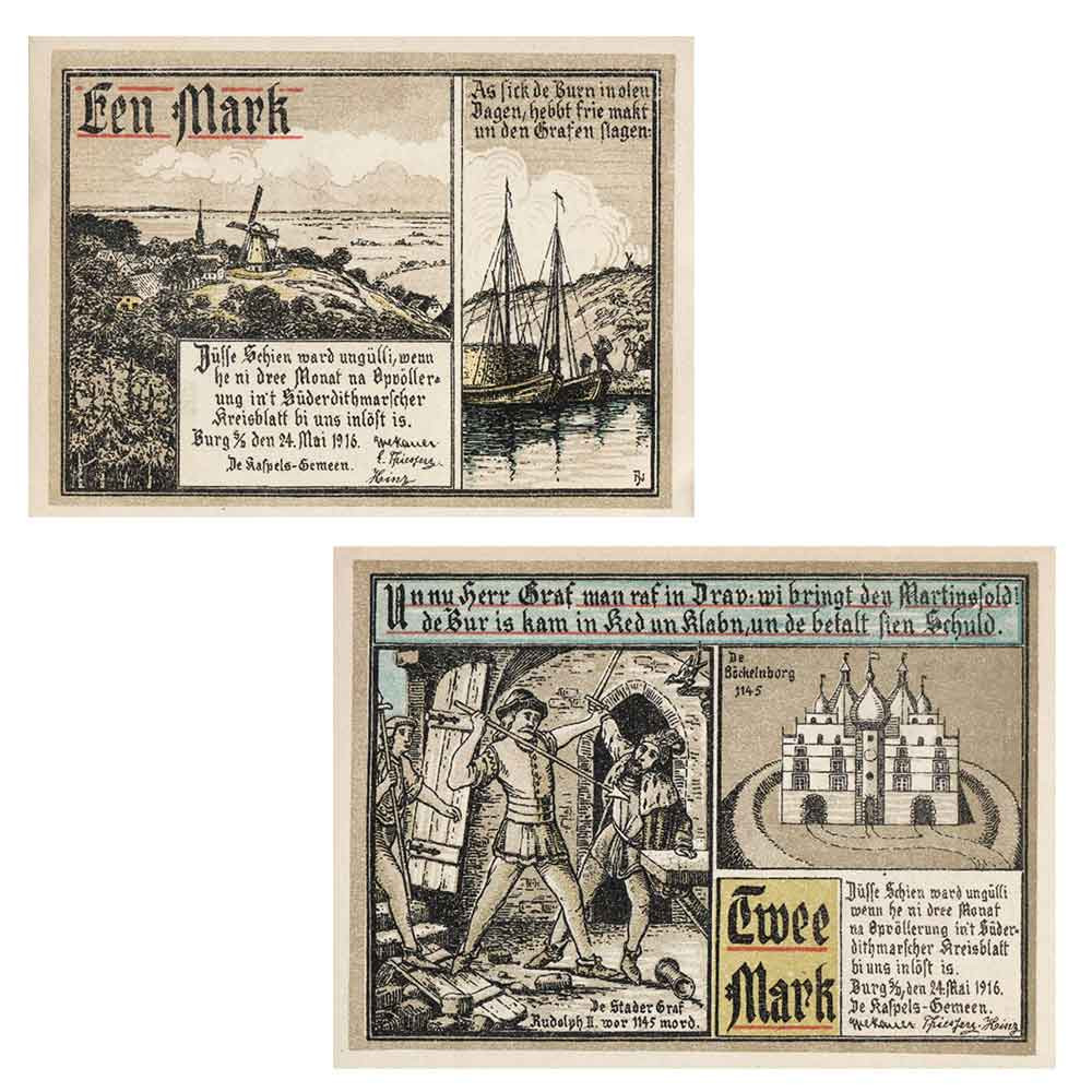 Lot 2 billets Allemagne 1921