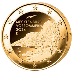 2 Euro Allemagne 2024 dorée...