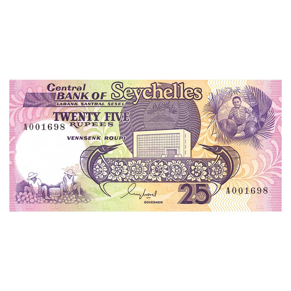 25 Roupies Seychelles 1989