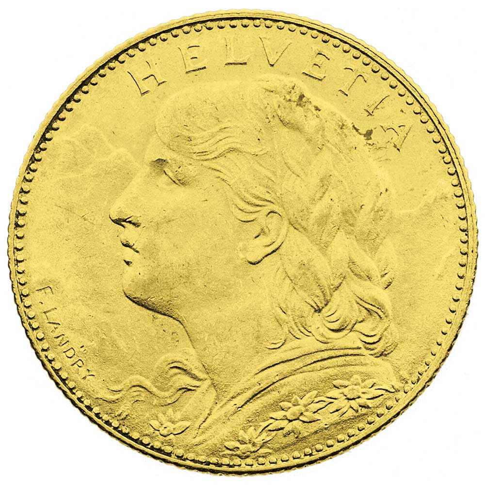 10 Francs Or Suisse - Demi Vrénéli