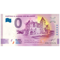 Billet Souvenir 0 Euro - Château et jardins des Milandes Demeure de Joséphine Baker
