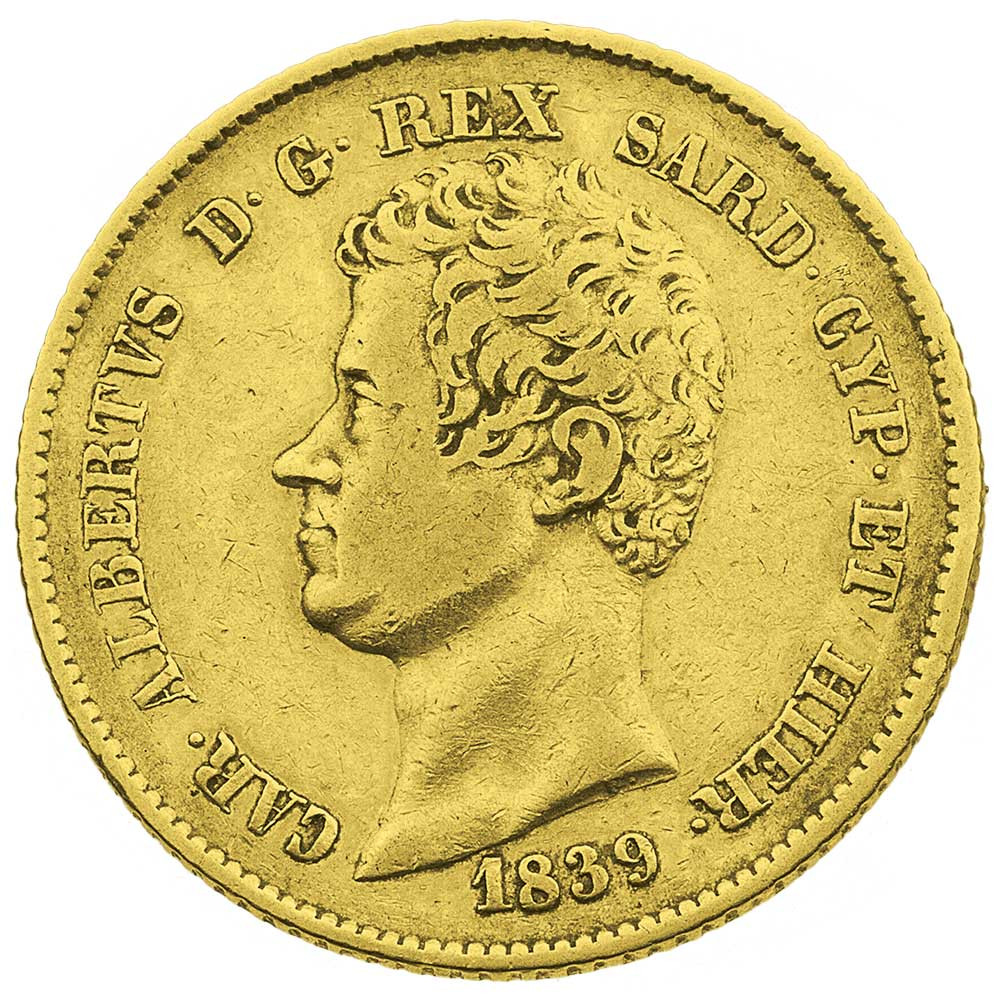 20 Lires Or Charles Albert - Royaume de Sardaigne