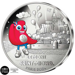 10 Euro Argent France 2024 colorisée - Mascottes (2)