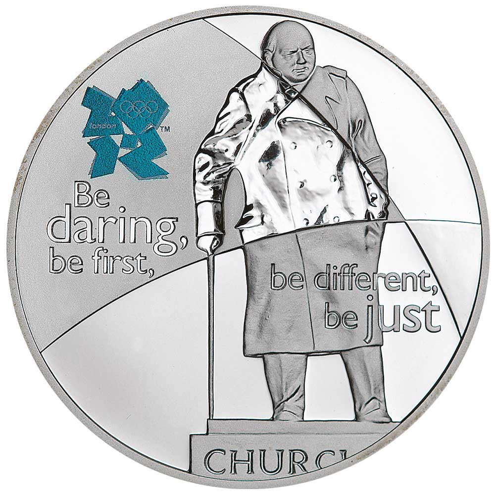 5 Livres Royaume-Uni BE 2010 colorisée - Winston Churchill