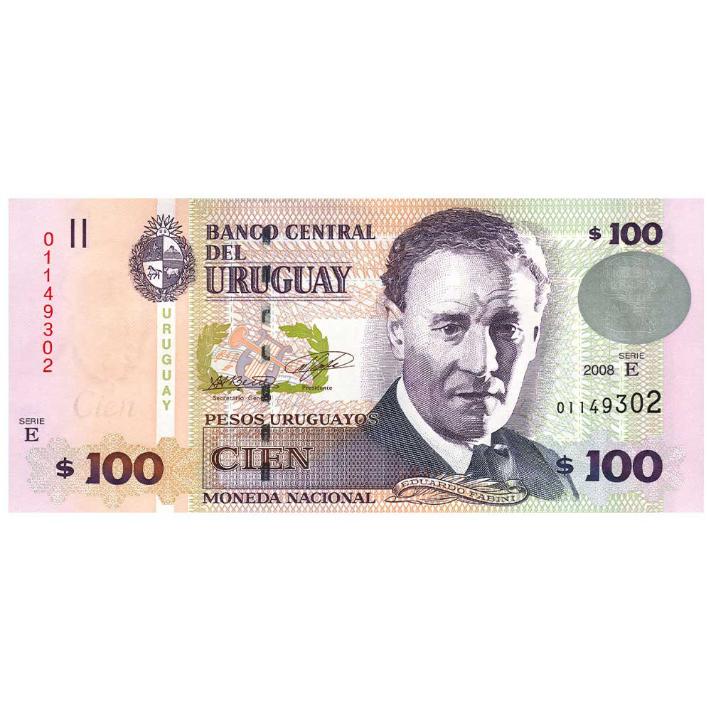 100 Pesos Uruguay 2008 - Edouardo Felix Fabini - Violoniste