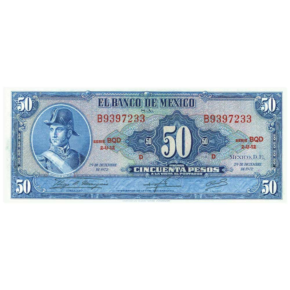 50 Pesos Mexique 1972