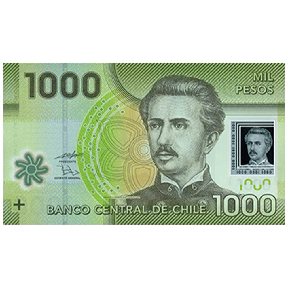 1000 Pesos Chili 2010 - Ignacio Carrera Pinto - Officier militaire