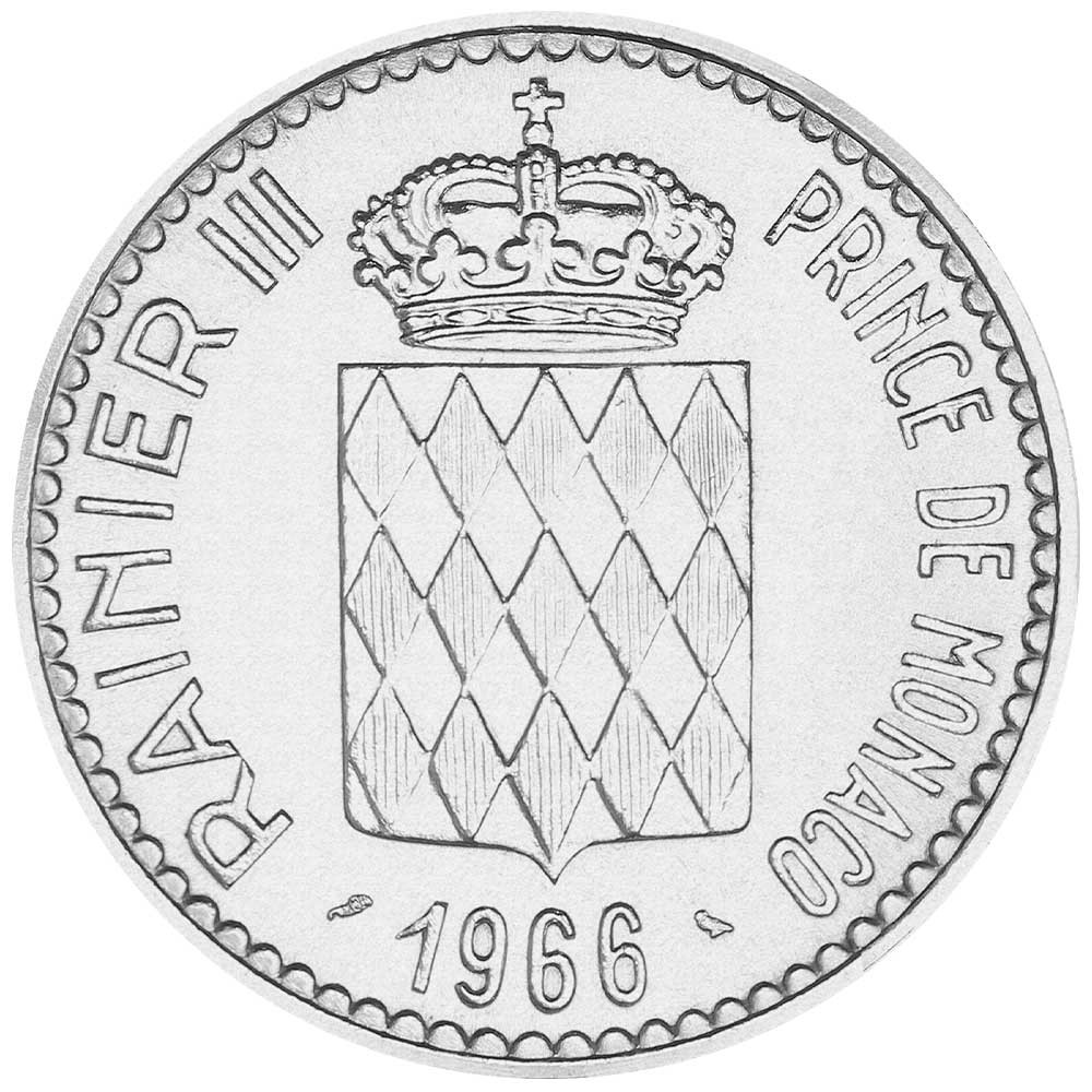 10 Francs Argent Monaco 1966 - Charles III
