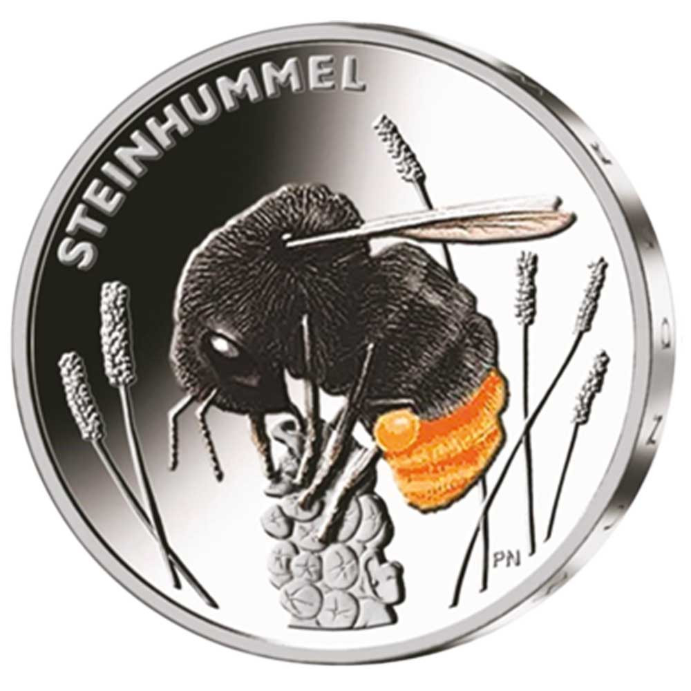 5 Euro Allemagne 2024 colorisées - Bourdon lapidaire