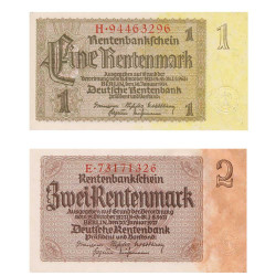 1 et 2 Rentenmarks...