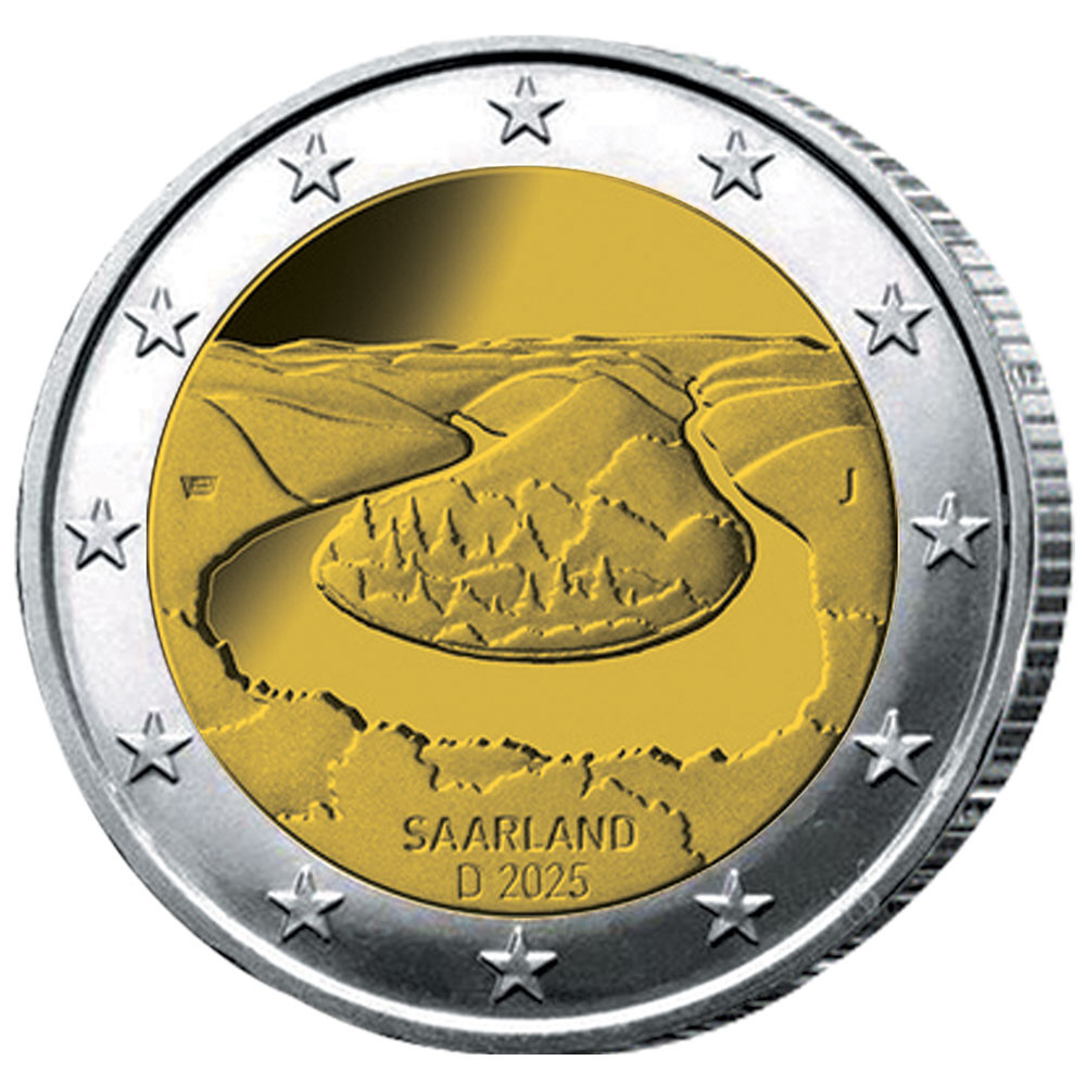 2 Euro Allemagne 2025 - Les méandres  de la Sarre