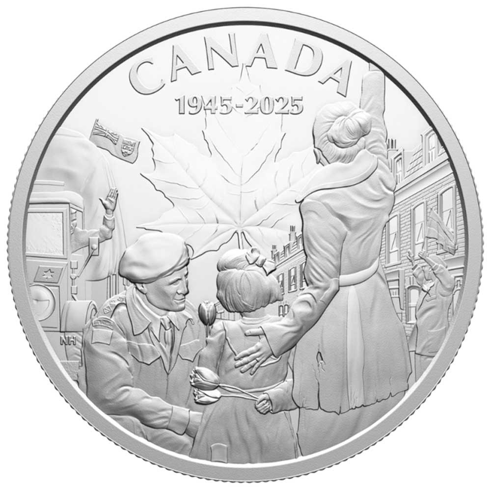 20 Dollars Argent Canada BE 2025 - 80 ans de la fin de guerre
