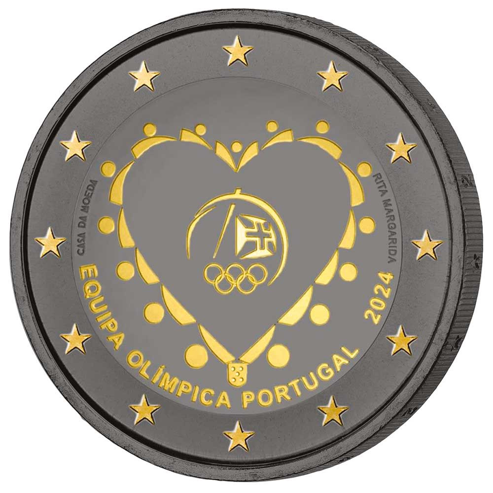 2 Euro Portugal 2024 ruthénium - Équipe Olympique