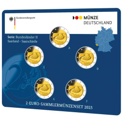 Lot 5 x 2 Euro Allemagne BU...
