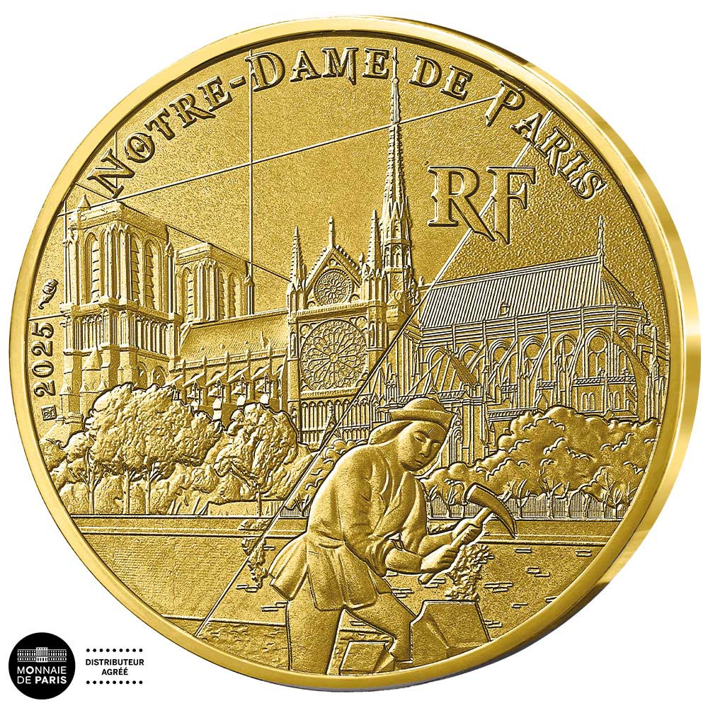 La 1/4 Euro France Notre-Dame de Paris