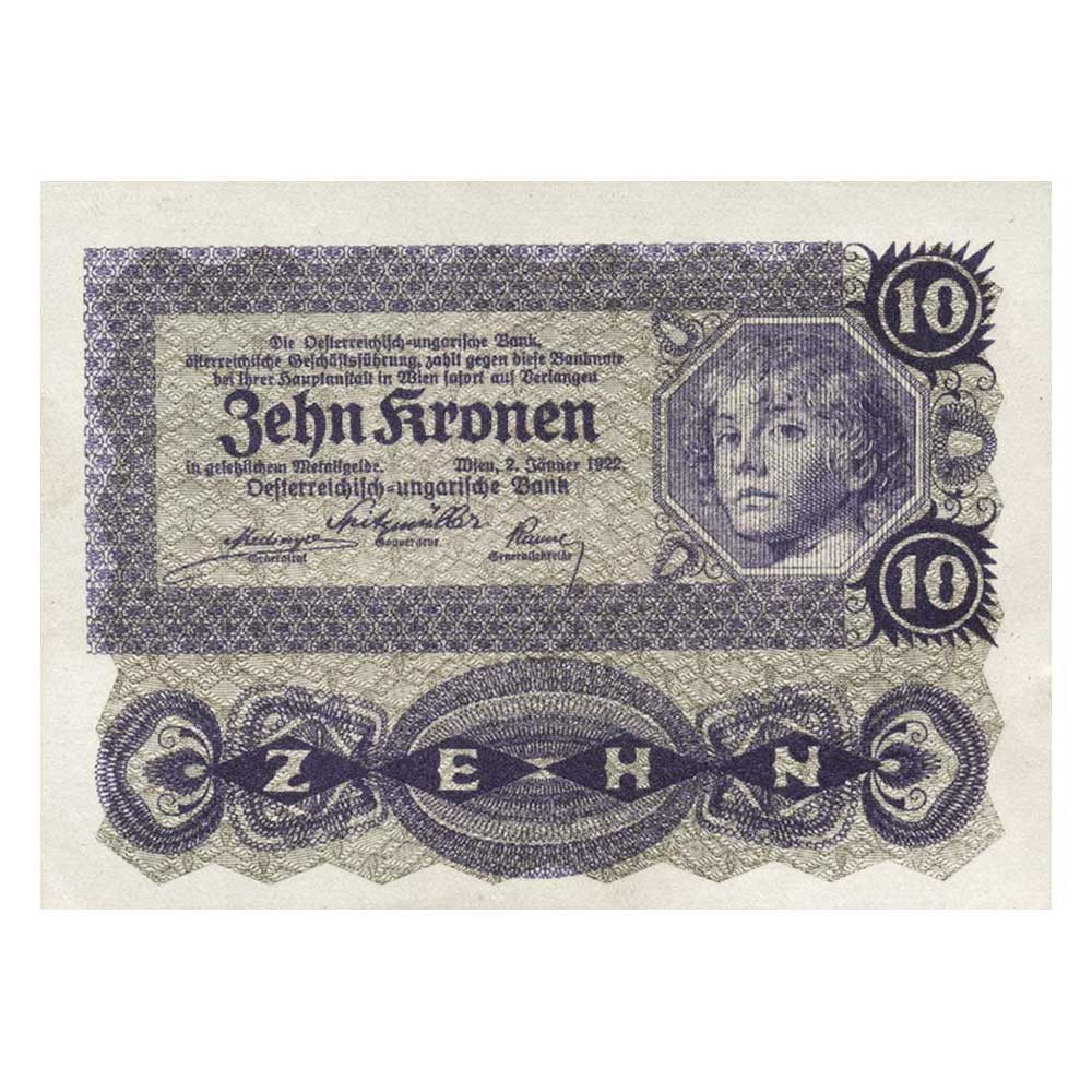 10 Kronen Autriche 1922