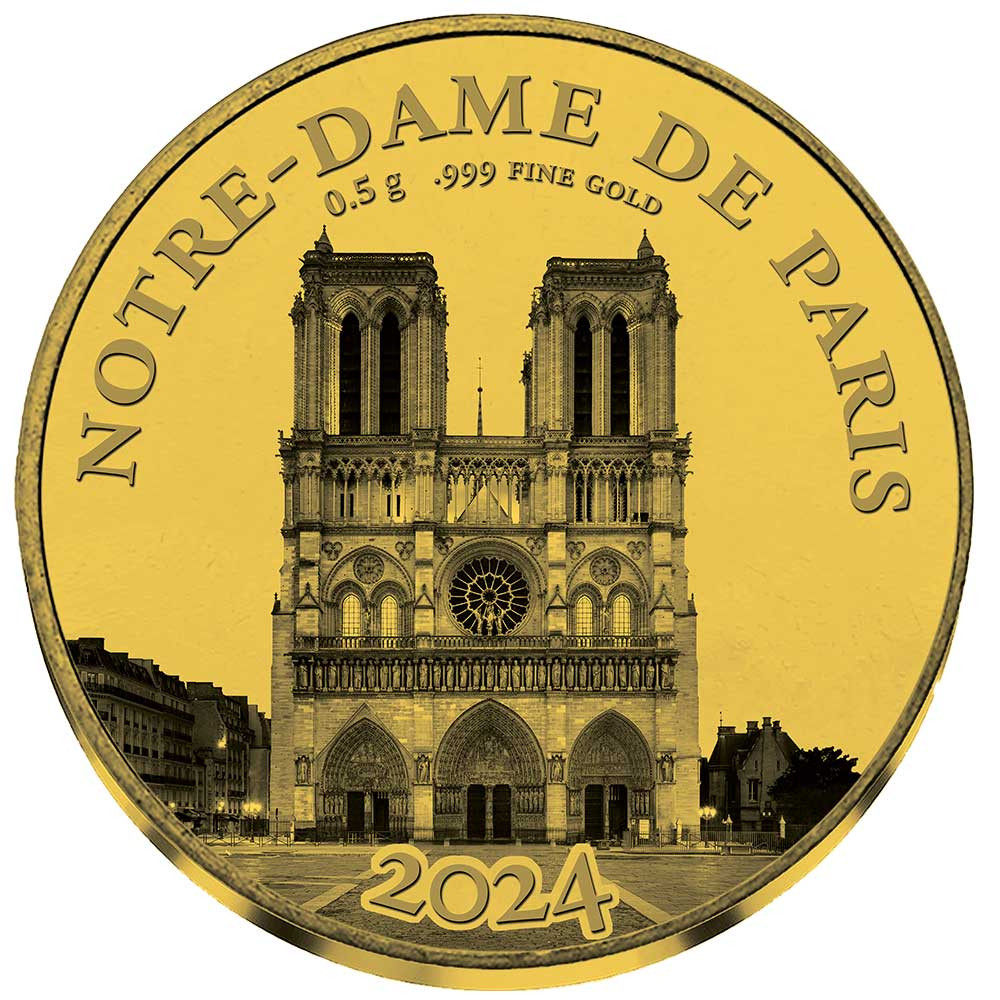 100 Francs CFA Or BE 2024 - Notre-Dame de Paris