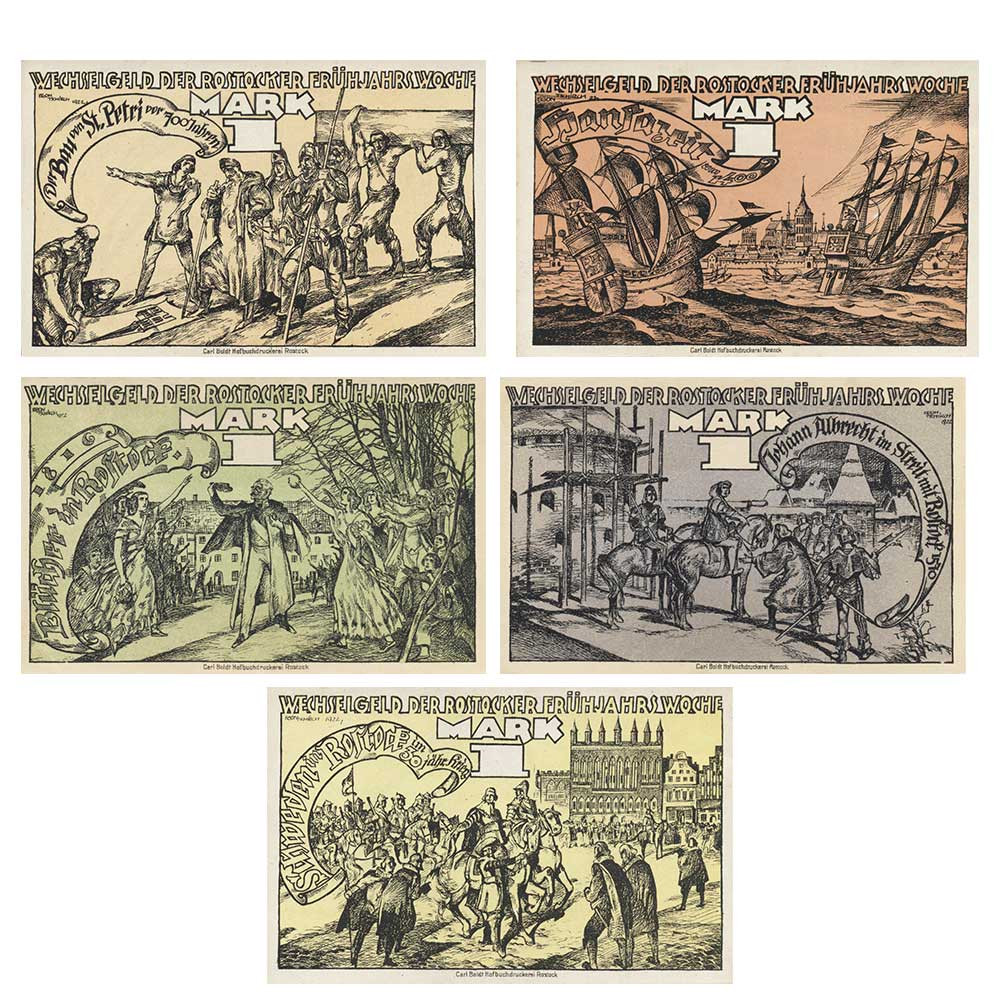 5 billets 1 Mark Allemagne 1922