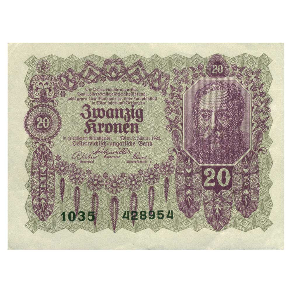 20 Kronen Autriche 1922