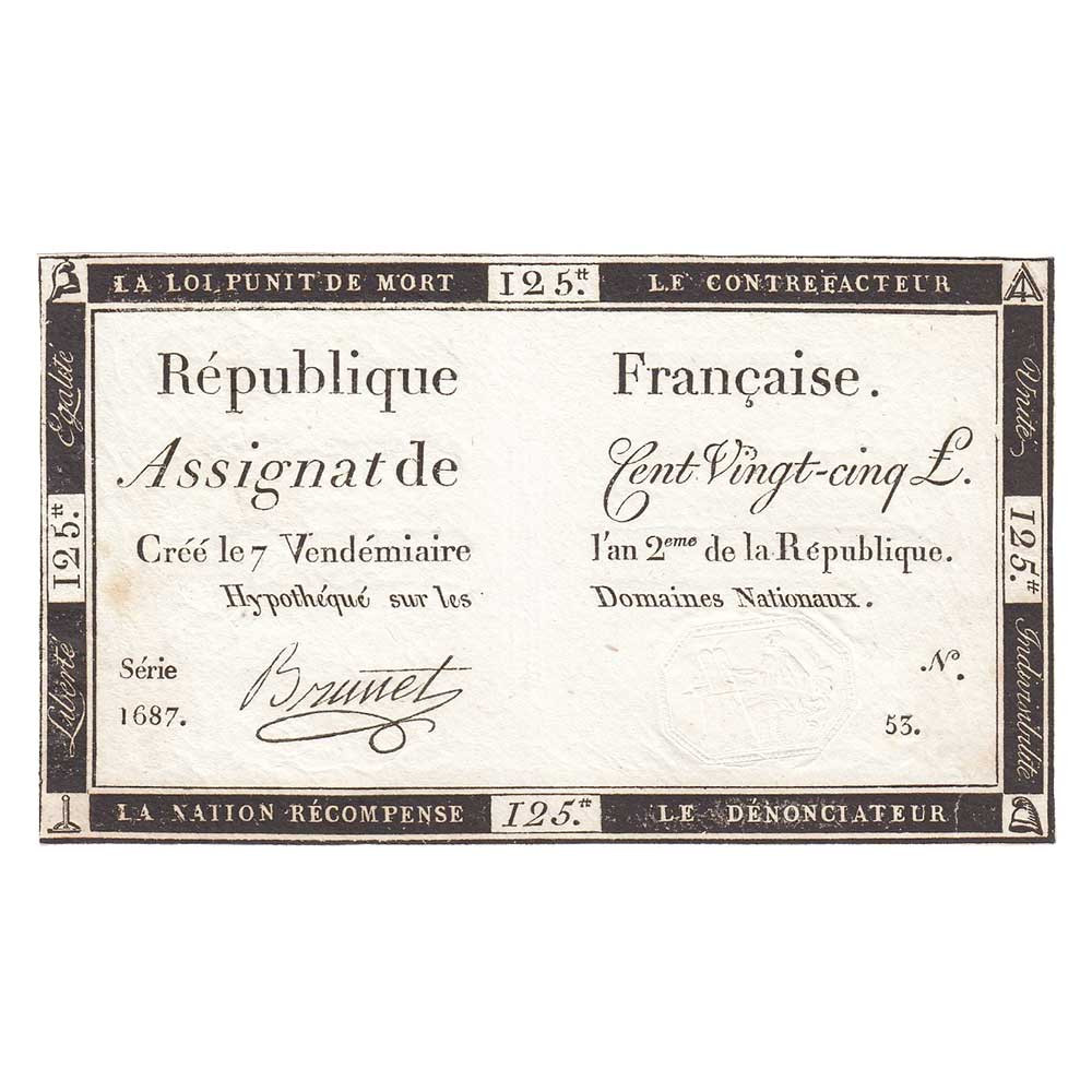 Assignat de 125 Livres