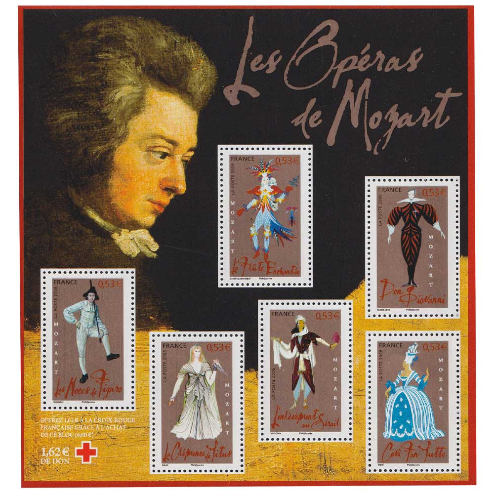 1 bloc-feuillet Les Opéras de Mozart