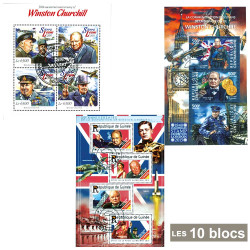 10 blocs-feuillets Churchill
