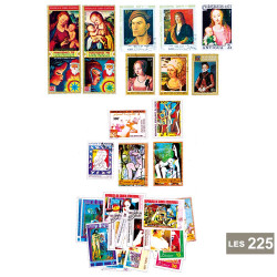 Lot 225 timbres peintres