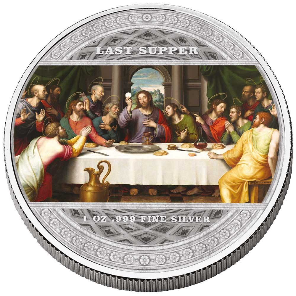 2000 Francs Argent BU 2025 colorisée - La Cène