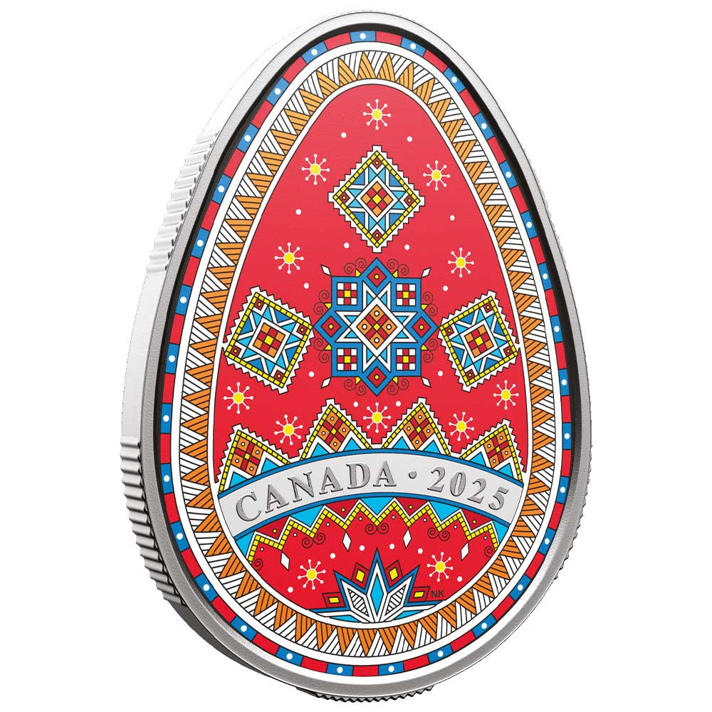 20 Dollars Argent Canada BE 2025 colorisée - Pysanka
