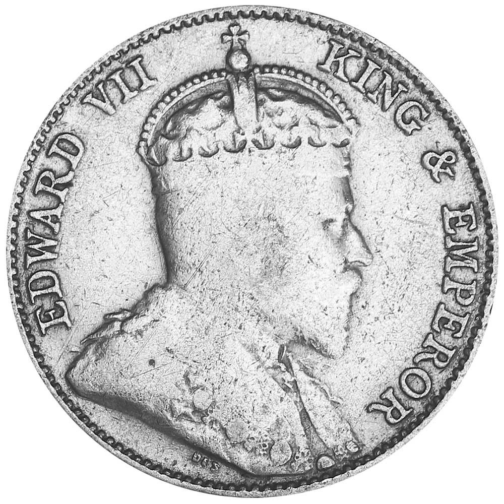 10 Cents Argent Établissements des détroits 1910 - Édouard VII