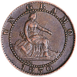 1 Centime Espagne 1870 -...