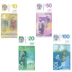 4 billets Serbie 2005-2006