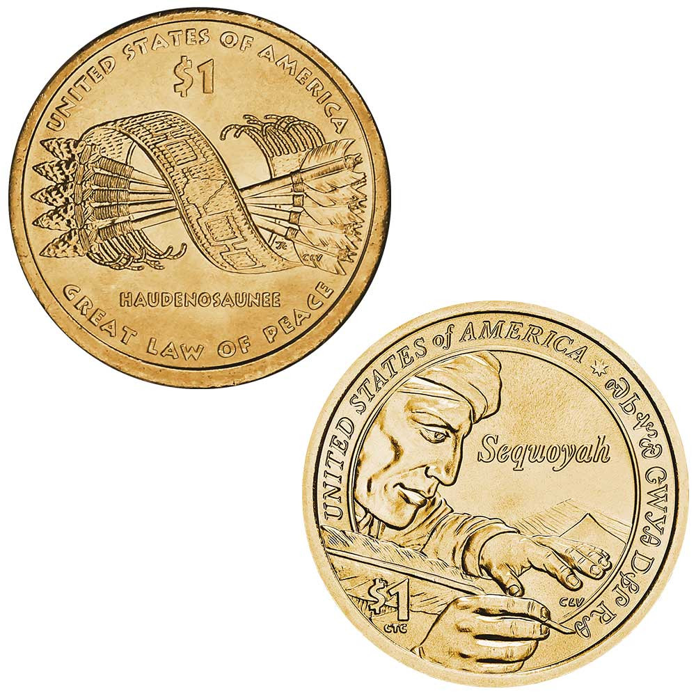 2 x 1 Dollar USA 2010-2017 - Hiathwa et Sequoyah