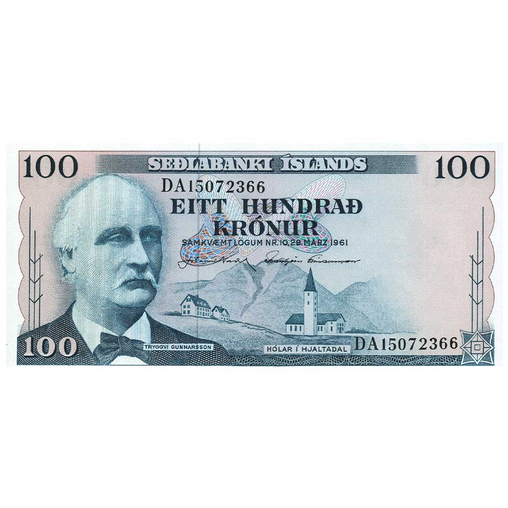 100 Couronnes Islande 1961