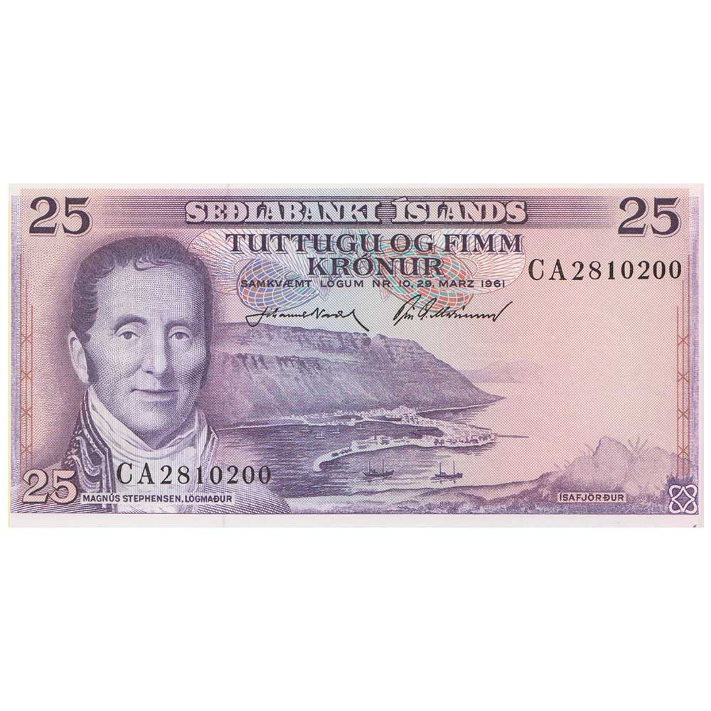 25 Couronnes Islande 1961