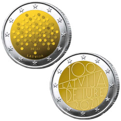 Lot 2 x 2 Euro Lettonie...