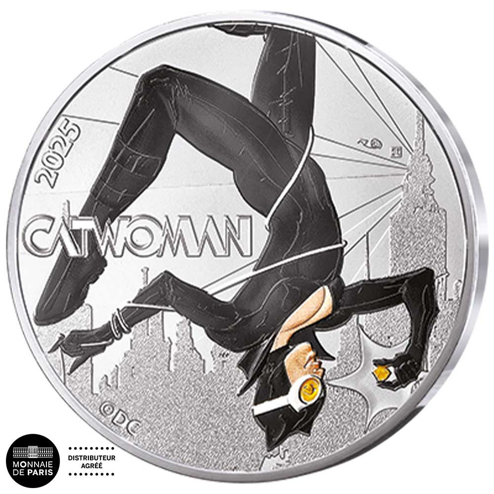 10 Euro Argent France 2025 colorisée - Catwoman - DC Comics