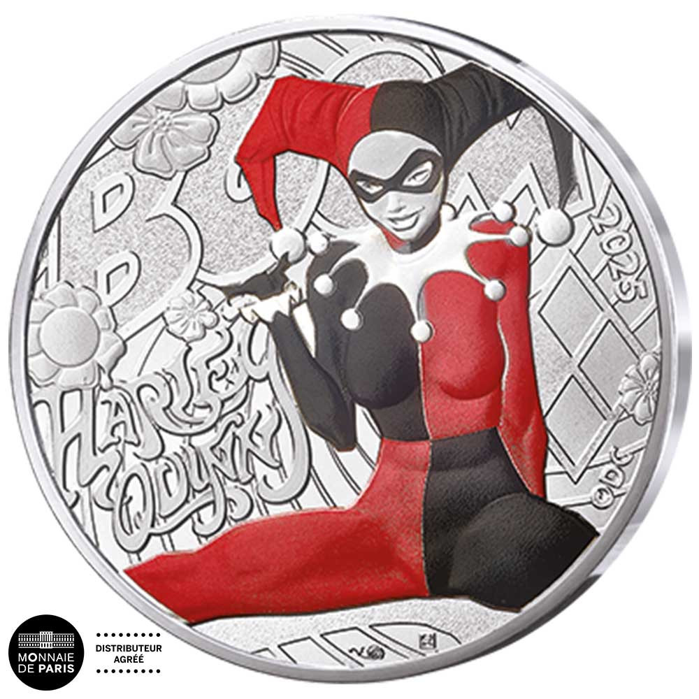 10 Euro Argent France 2025 colorisée - Harley Quinn - DC Comics