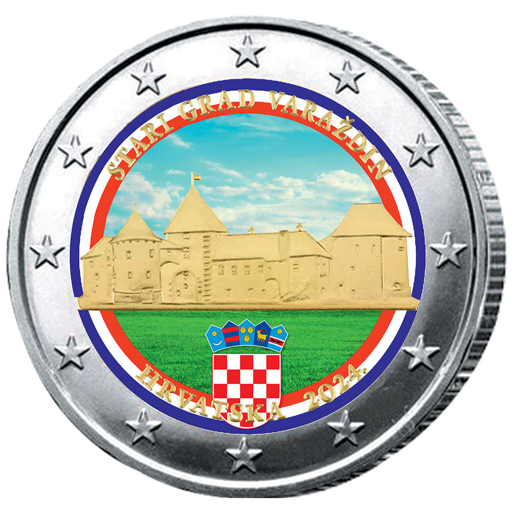 2 Euro Croatie 2024 - Vieille ville de Varaždin