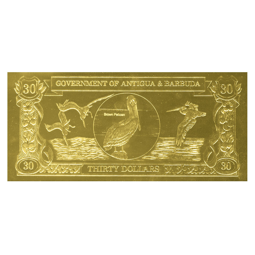 30 Dollars Or Antigua-et-Barbuda 1983 - Pélican brun