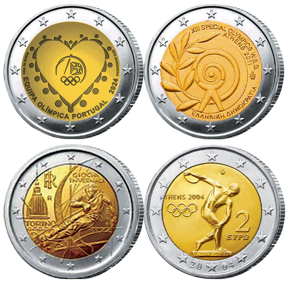 Lot 4 x 2 Euro JO