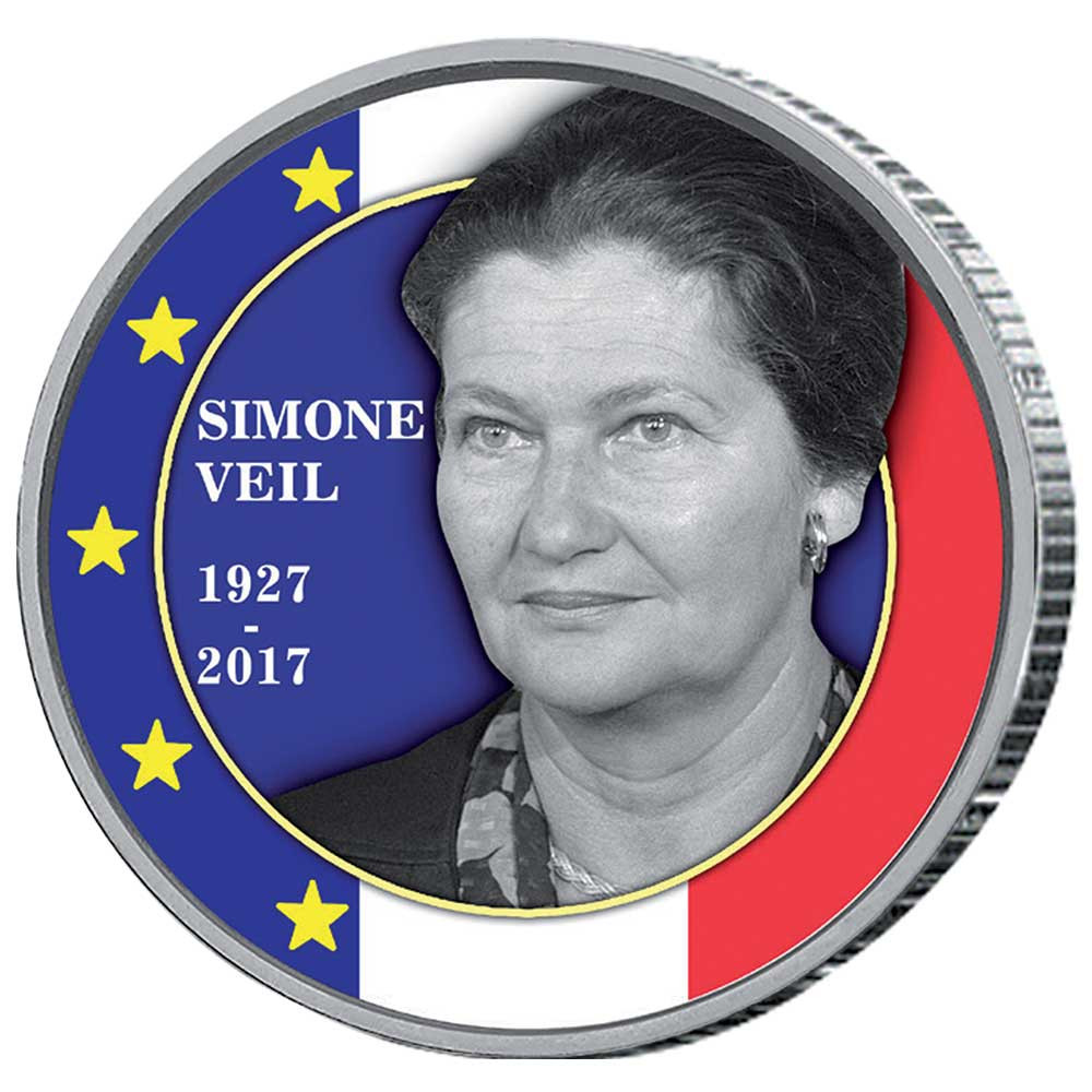 2 Euro Simone Veil colorisée