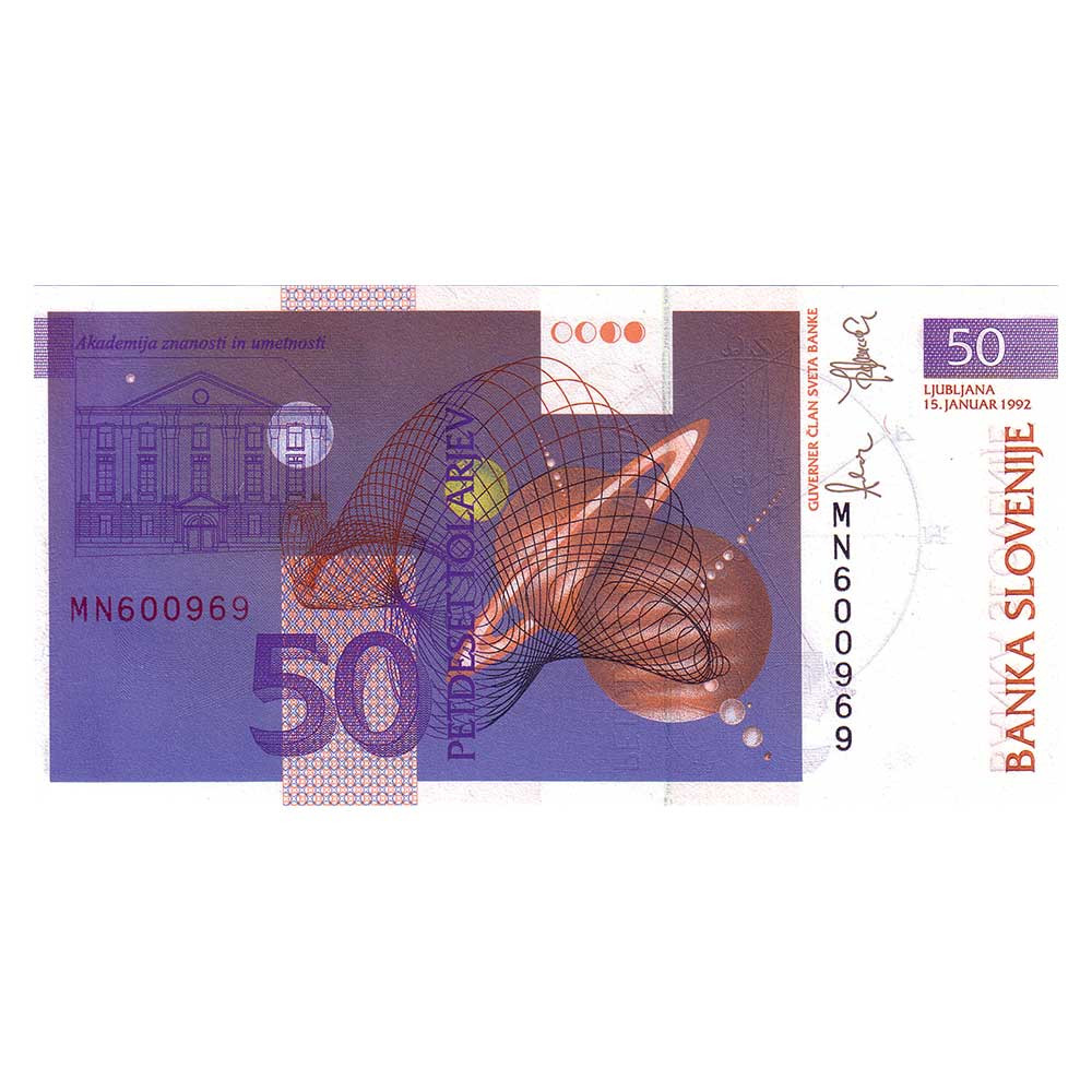 50 Tolar Slovénie 1992 - Jurij Vega / planètes du système solaire